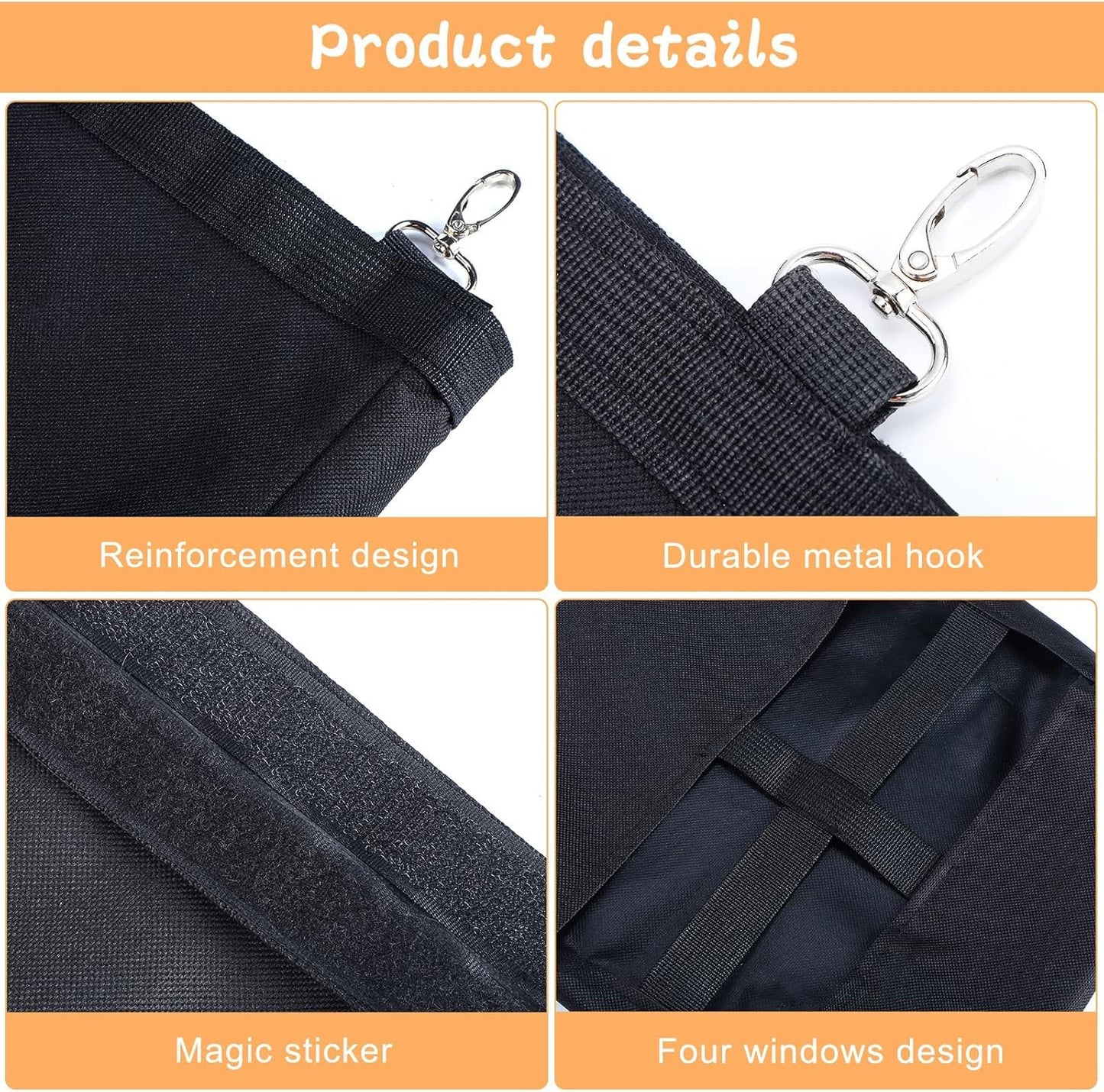 2 Pcs Guinea Pig Hay Bag for Guinea Pigs Hay Bag for Rabbits Guinea Pig Hay Feeder Small Animal Hay Feeder Hanging Feeder Sack for Chinchilla Hamsters Small Animals Hay (Black)