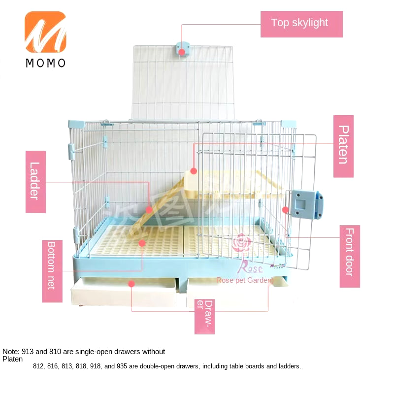 Rabbit Cage Automatic Dung Cleaning Rabbit Cage Household Extra Large Rabbit Cage Rabbit Villa Nest Rabbit House Pet Cage