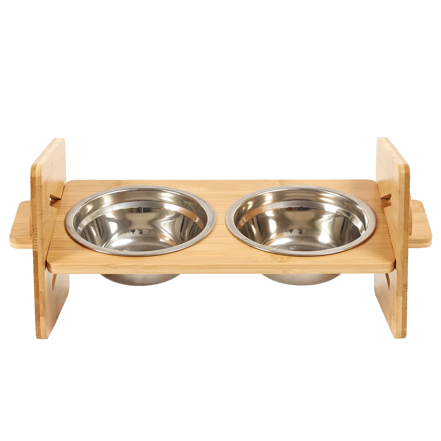 Raised Pet Dog Bowl ,Adjustable Elevated Stand Bowl Neck Care Feeder for Dog Cat Food and Water Bowl Stand Feeder Stainless Bowl