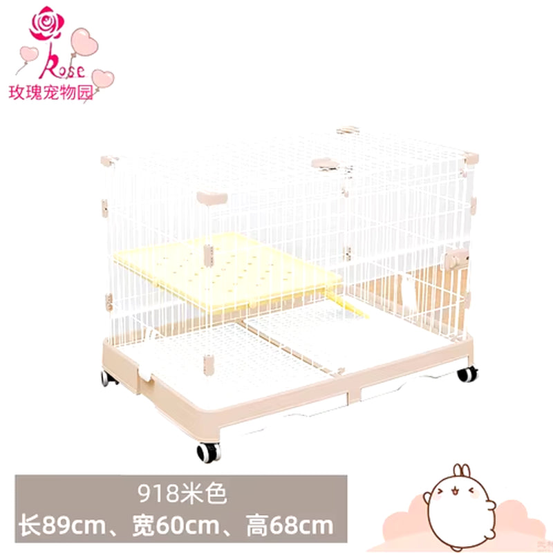 Rabbit Cage Automatic Dung Cleaning Rabbit Cage Household Extra Large Rabbit Cage Rabbit Villa Nest Rabbit House Pet Cage