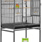 54-Inch Wrought Iron Standing Large Parrot Parakeet Flight Bird Cage for Small Parrot Sun Parakeet Green Cheek Conure Lovebird Budgie Finch Canary Bird Cage with Stand