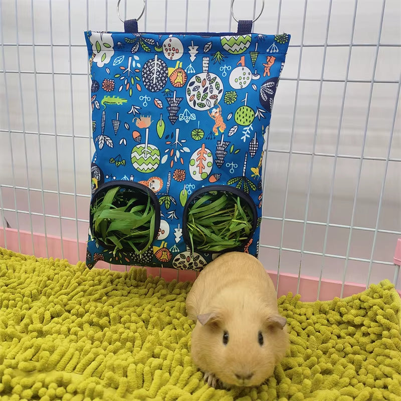 Rabbit Hay Bag Hay Dispenser for Guinea Pig Chinchilla Food House for Hay Guinea Pigs Feeder Hay Bag for Rabbits Pet Products