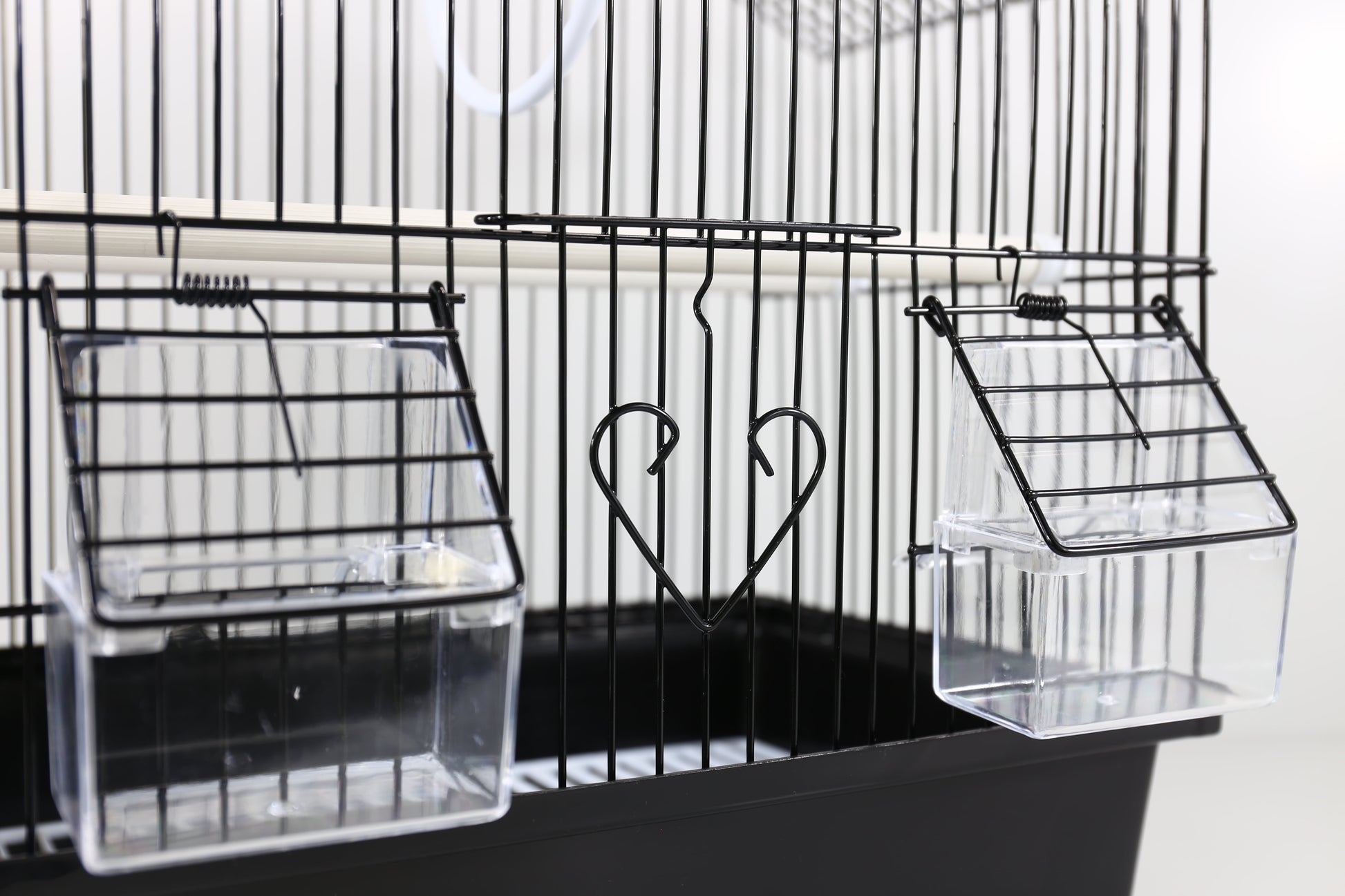 Compact and Stylish House Style Small Bird Cage - Black