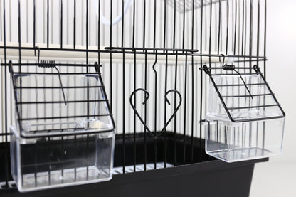 Compact and Stylish House Style Small Bird Cage - Black