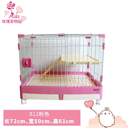 Rabbit Cage Automatic Dung Cleaning Rabbit Cage Household Extra Large Rabbit Cage Rabbit Villa Nest Rabbit House Pet Cage