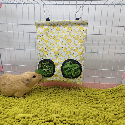 Rabbit Hay Bag Hay Dispenser for Guinea Pig Chinchilla Food House for Hay Guinea Pigs Feeder Hay Bag for Rabbits Pet Products