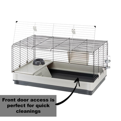 Krolik Rabbit Cage | 39.4L X 23.6W X 19.7H Inches | Gray & Black