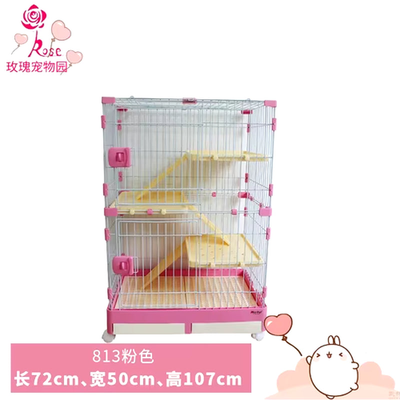 Rabbit Cage Automatic Dung Cleaning Rabbit Cage Household Extra Large Rabbit Cage Rabbit Villa Nest Rabbit House Pet Cage