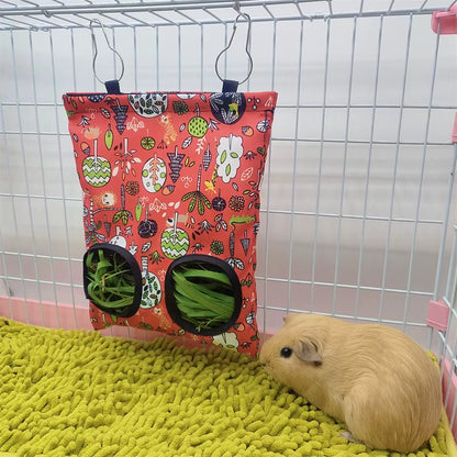 Rabbit Hay Bag Hay Dispenser for Guinea Pig Chinchilla Food House for Hay Guinea Pigs Feeder Hay Bag for Rabbits Pet Products