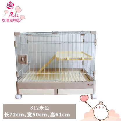 Rabbit Cage Automatic Dung Cleaning Rabbit Cage Household Extra Large Rabbit Cage Rabbit Villa Nest Rabbit House Pet Cage