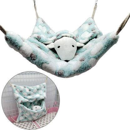 Envelope Shape Small Pet Hanging Nap Sack Sleep Bag Bed, Sugar Glider Cage Hammock, Guinea Pig Cage Accessories Bedding for Critter