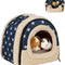 Guinea Pig Bed Rabbit Bed Cozy Guinea Pig Hideout House Bunny Hideout for Rabbits Hamster Bunny Rats Chinchilla Cave Bed Small Animal Bed (Stars)