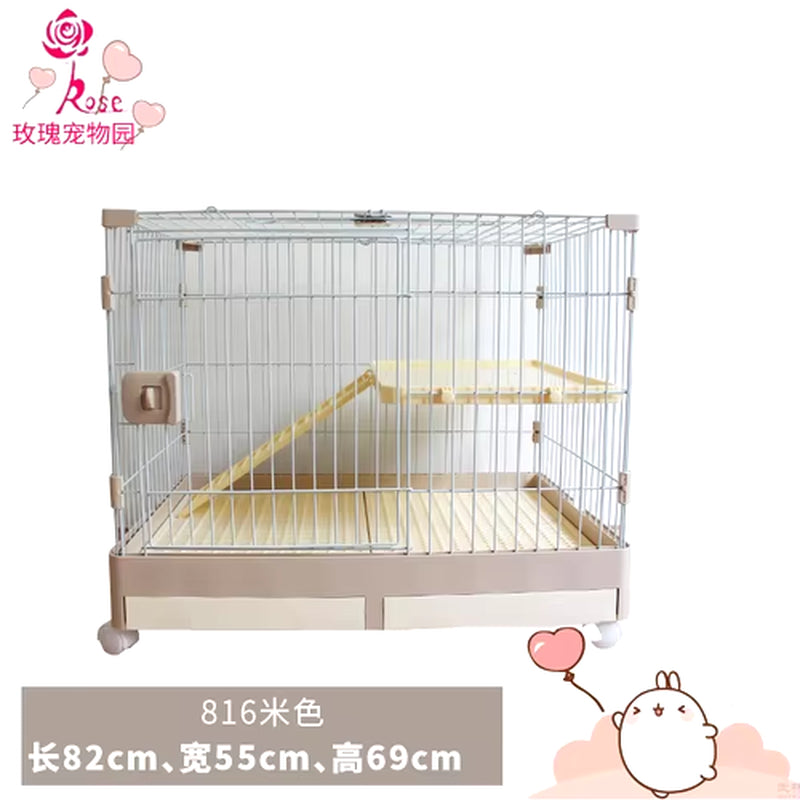 Rabbit Cage Automatic Dung Cleaning Rabbit Cage Household Extra Large Rabbit Cage Rabbit Villa Nest Rabbit House Pet Cage