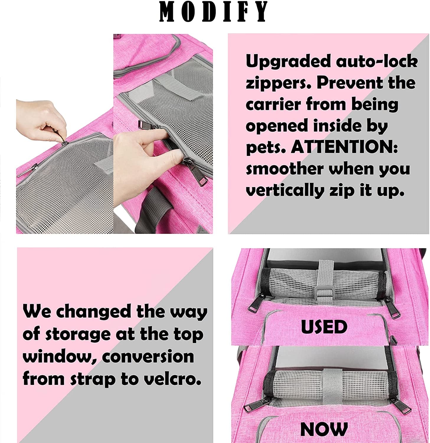 Pet Carrier for Large and Medium Cats, Soft-Sided Pet Carrier for Big Medium Cats and Puppy Dog Carriers Cat Carriers, Pet Privacy Protection Travel Carrier