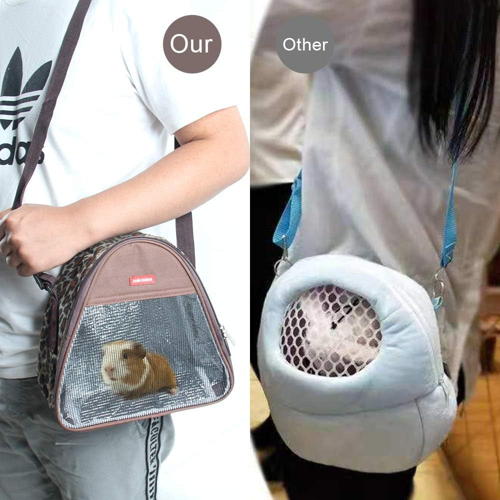 Hamster Guinea Pig Bag Carrier Accessories Small Animals Hedgehog Squirrel Chinchilla Sugar Glider Outdoor Travel Bag Zipper Portable Breathable Outgoing Bags