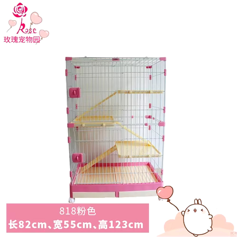 Rabbit Cage Automatic Dung Cleaning Rabbit Cage Household Extra Large Rabbit Cage Rabbit Villa Nest Rabbit House Pet Cage