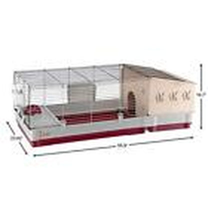 Krolik Rabbit Cage | Extra-Large Rabbit Cage W/Wood Rabbit Cage W/ Wood Hutch