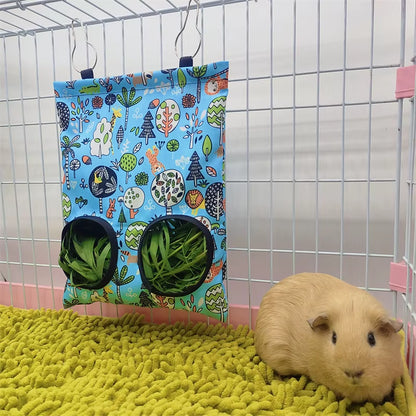 Rabbit Hay Bag Hay Dispenser for Guinea Pig Chinchilla Food House for Hay Guinea Pigs Feeder Hay Bag for Rabbits Pet Products