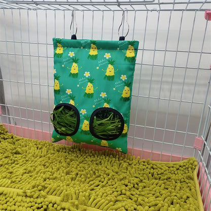 Rabbit Hay Bag Hay Dispenser for Guinea Pig Chinchilla Food House for Hay Guinea Pigs Feeder Hay Bag for Rabbits Pet Products