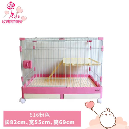 Rabbit Cage Automatic Dung Cleaning Rabbit Cage Household Extra Large Rabbit Cage Rabbit Villa Nest Rabbit House Pet Cage