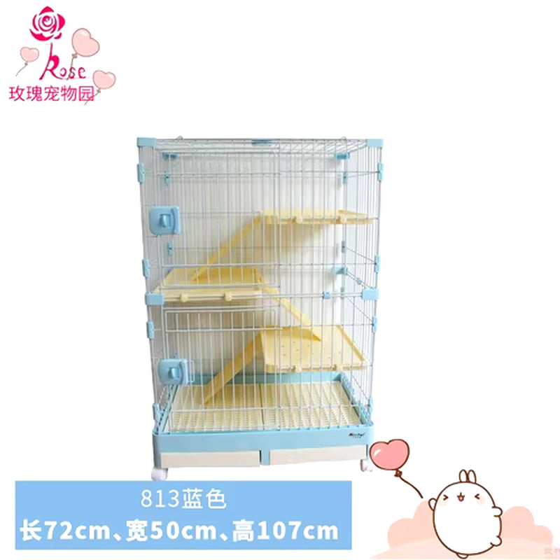 Rabbit Cage Automatic Dung Cleaning Rabbit Cage Household Extra Large Rabbit Cage Rabbit Villa Nest Rabbit House Pet Cage