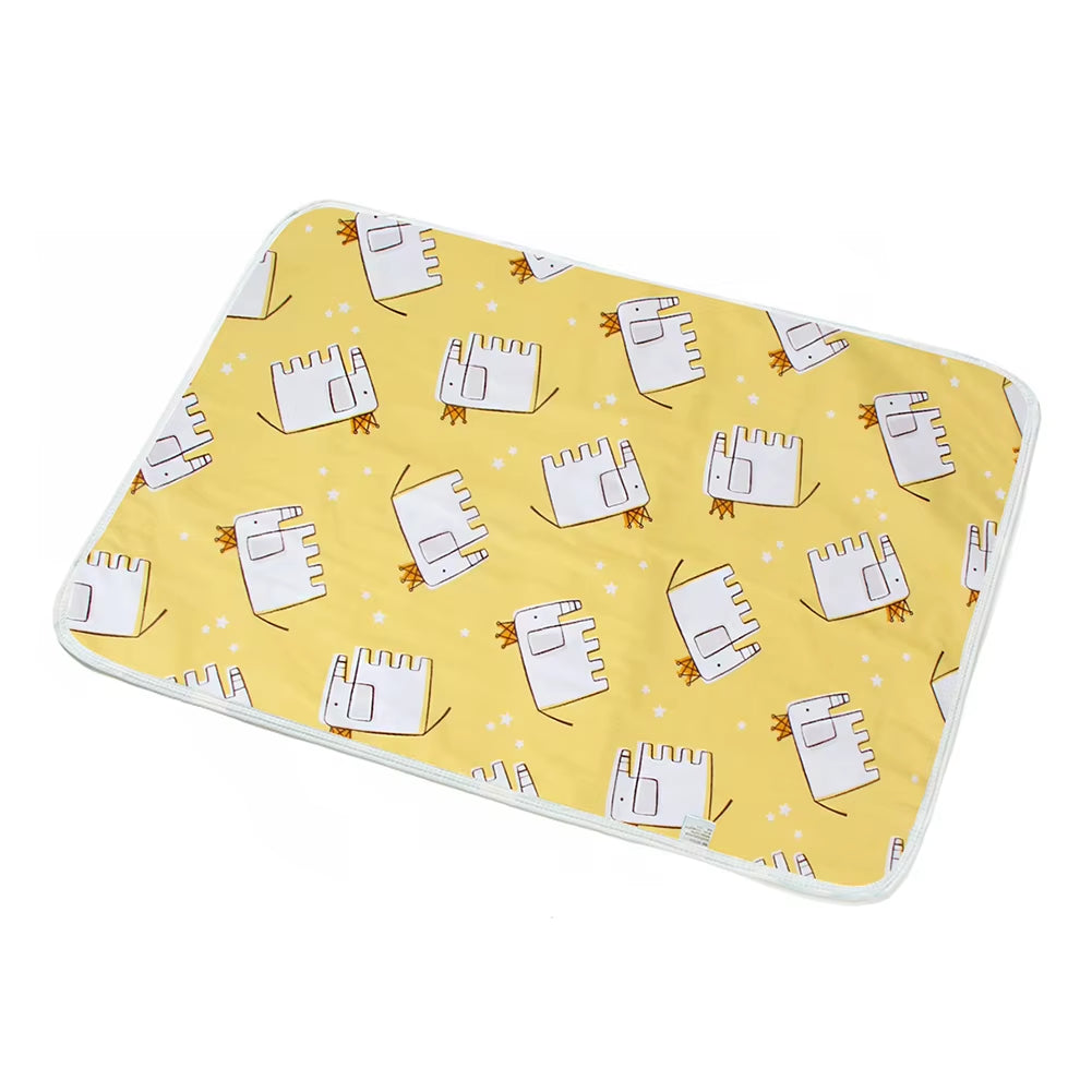 Washable Pet Pee Pad Rabbit Hamster Cartoon Reusable Easy-To-Clean Pee Pad Household Cotton Breathable Waterproof Training Pad