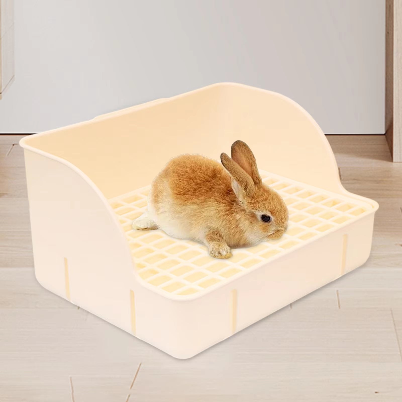 Rabbit Litter Box Pee Pan Tray Pet Toilet Corner Toilet Box Litter Pan Bunny Trainer for Small Animals Chinchillas Rats