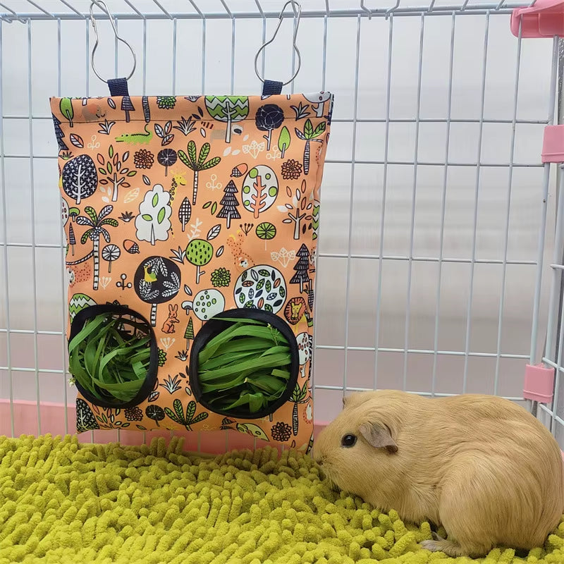 Rabbit Hay Bag Hay Dispenser for Guinea Pig Chinchilla Food House for Hay Guinea Pigs Feeder Hay Bag for Rabbits Pet Products