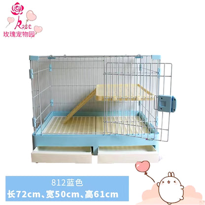 Rabbit Cage Automatic Dung Cleaning Rabbit Cage Household Extra Large Rabbit Cage Rabbit Villa Nest Rabbit House Pet Cage