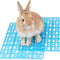 2 Pieces Rabbit Playpen Feet Mats for Cage, Comes with 4 Fixed Tabs (Blue)