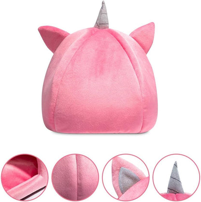 Warm Small Pet Animals Bed Dutch Pig Hamster Nest Hedgehog Rat Chinchilla Guinea Habitat Mini House, Pink Unicorn