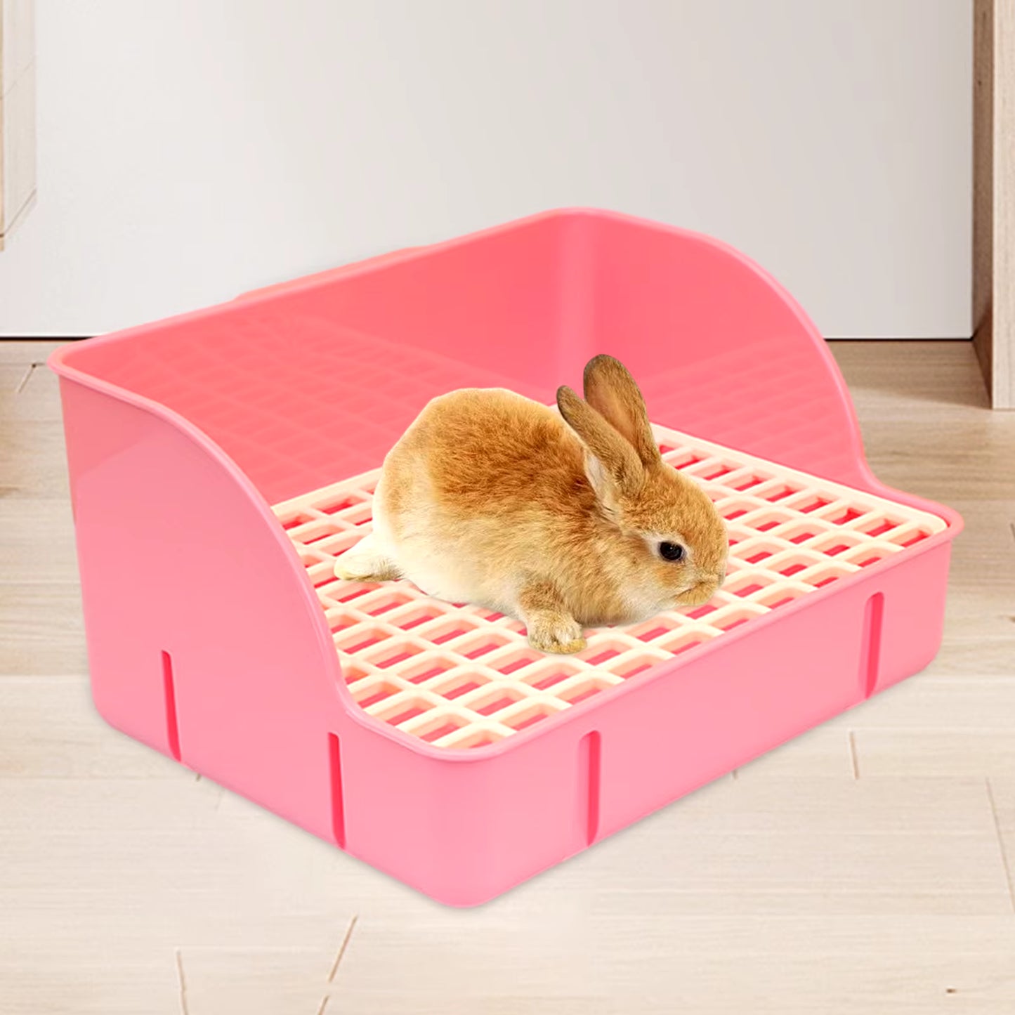 Rabbit Litter Box Pee Pan Tray Pet Toilet Corner Toilet Box Litter Pan Bunny Trainer for Small Animals Chinchillas Rats