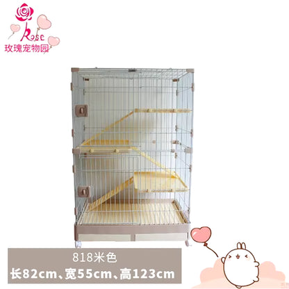 Rabbit Cage Automatic Dung Cleaning Rabbit Cage Household Extra Large Rabbit Cage Rabbit Villa Nest Rabbit House Pet Cage