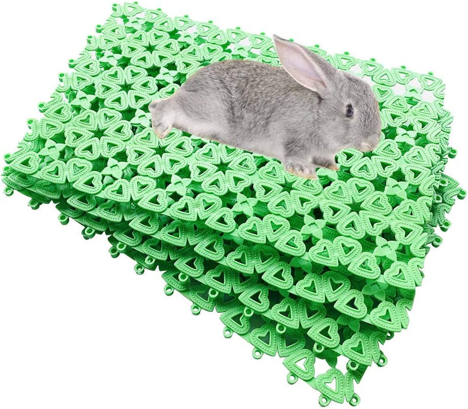 6 Pcs Rabbit Cage Mats Plastic Bunny Feet Pad Playpen Feet Mats Floor Feet Pads for Rabbits Bunnies Hamsters Rats Chinchillas Guinea Pigs and Any Other Small Animals