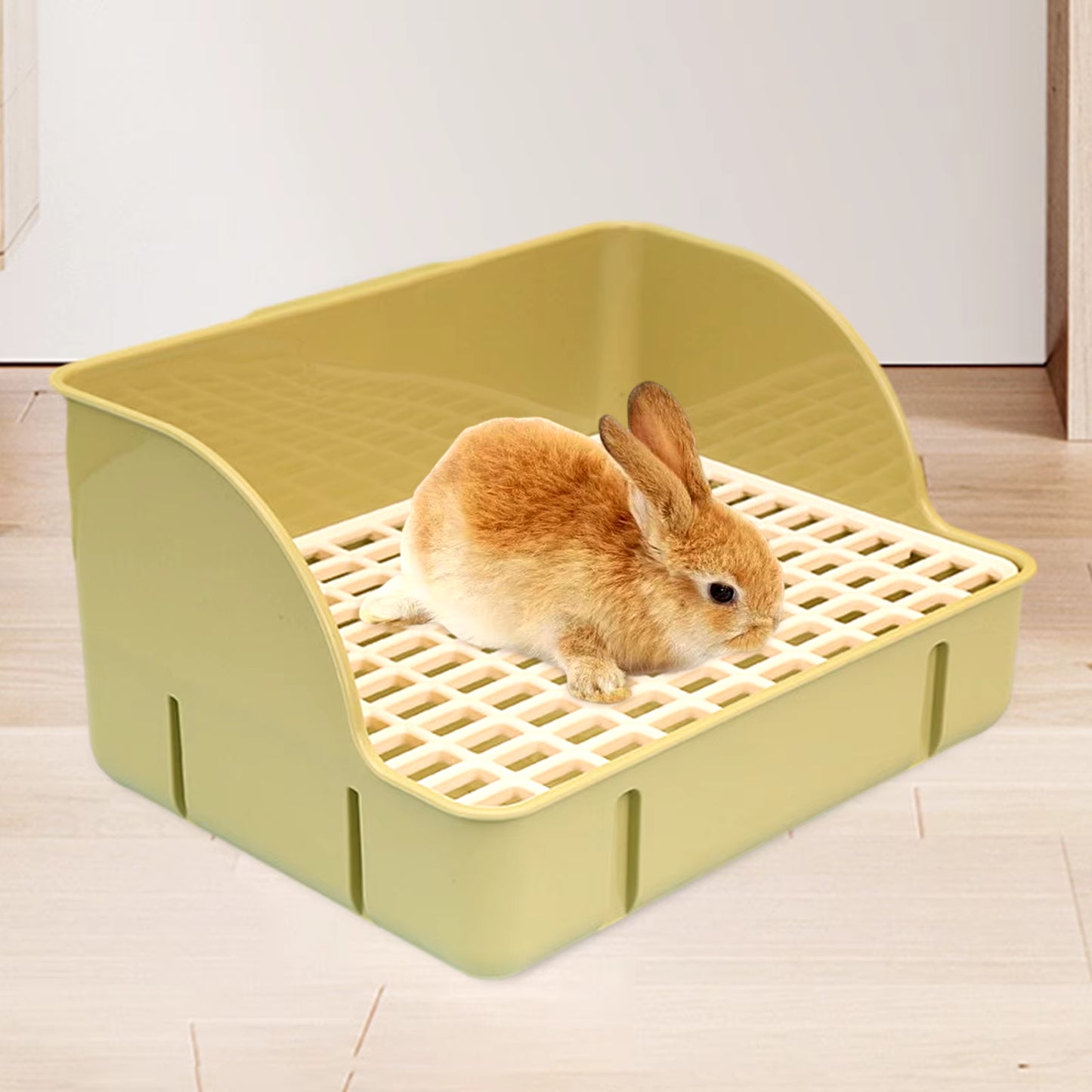 Rabbit Litter Box Pee Pan Tray Pet Toilet Corner Toilet Box Litter Pan Bunny Trainer for Small Animals Chinchillas Rats