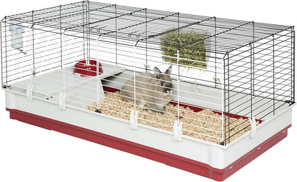 Deluxe Rabbit & Guinea Pig Cage, X-Large, White & Red